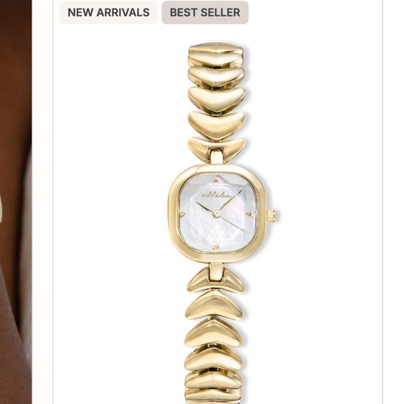 Ettika - Metal Moderna Bracelet Watch in Gold main image 6